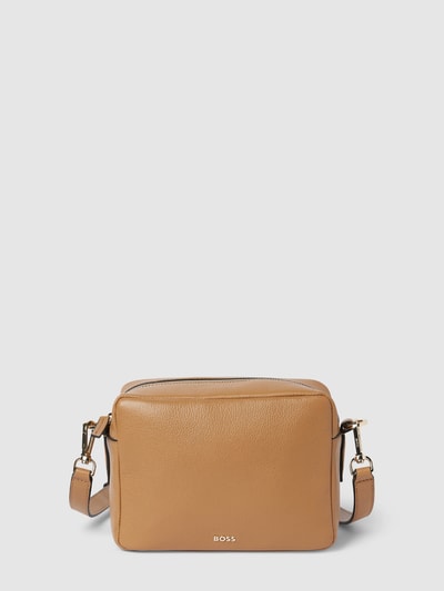BOSS Handtasche aus Rindsleder in unifarbenem Design Camel 2