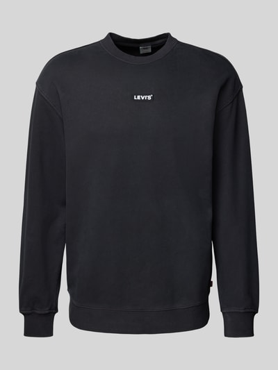 Levi's® Relaxed Fit Sweatshirt aus Viskose mit Label-Detail Black 2