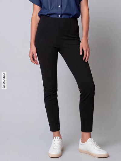 SEDUCTIVE Regular fit smalle broek met wol model 'SABRINA' Zwart - 4