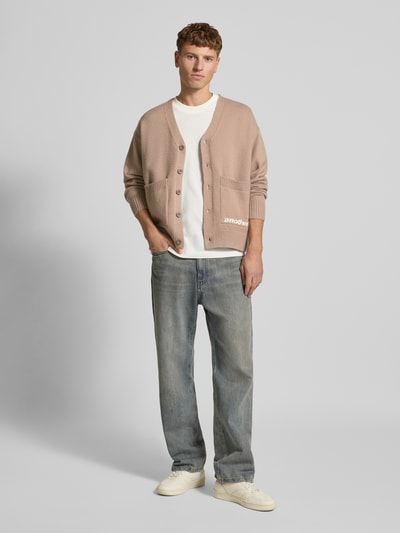 ANOTHER COTTON LAB Strickjacke mit Knopfleiste Beige 1