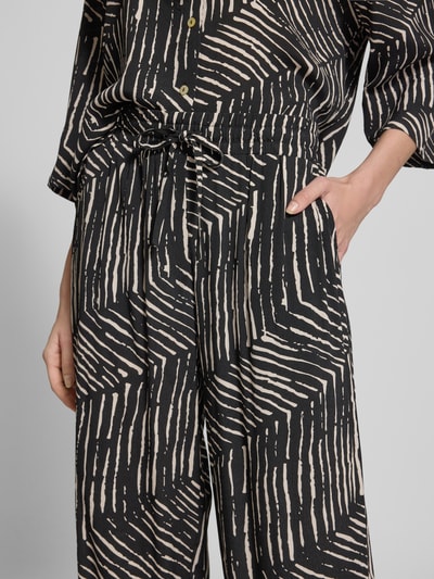 OPUS Stoffen broek van viscose met elastische band, model 'Marou' Zwart - 3