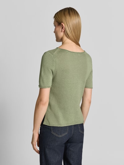 Marc O'Polo Regular Fit T-Shirt aus Baumwoll-Leinen-Mix Hellgruen 5