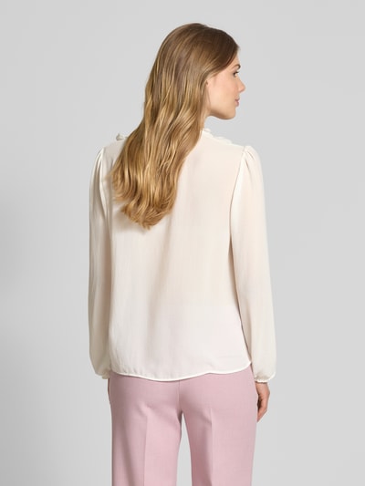 Marc Cain Regular fit blouse met ruches Offwhite - 5