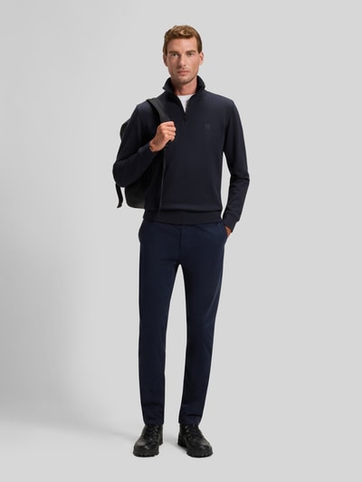 BOSS Orange Regular Fit Troyer aus reiner Baumwolle Modell 'Zetrust' Dunkelblau 1