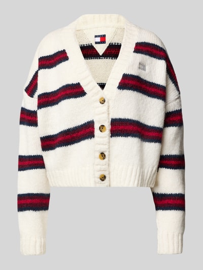 Tommy Jeans Oversized gebreid jack met alpaca Ecru - 2