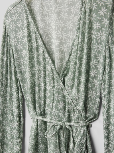Mango Wickelkleid aus Viskose mit floralem Print Mint 2