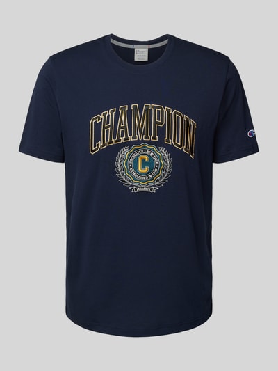 CHAMPION T-Shirt mit Label-Print Marine 2