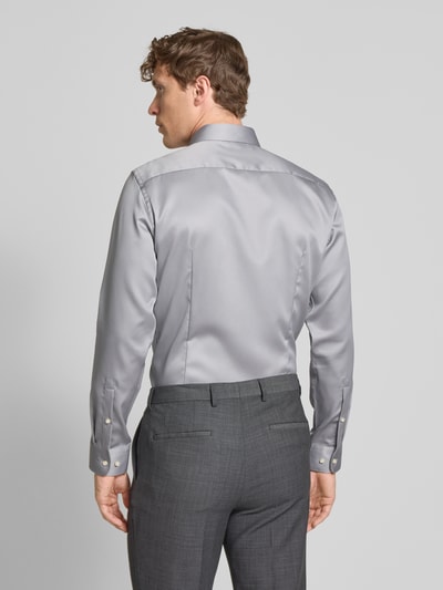 Jake*s Slim Fit Business-Hemd mit Kentkragen Silber 5