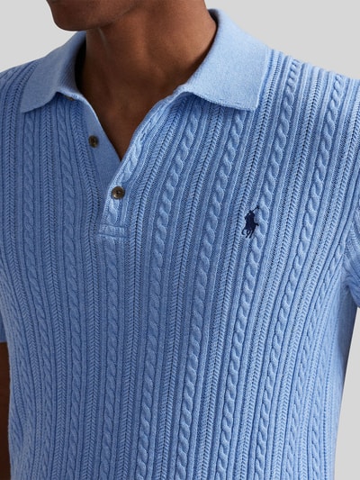 Polo Ralph Lauren Regular Fit Poloshirt aus reiner Baumwolle Bleu 3