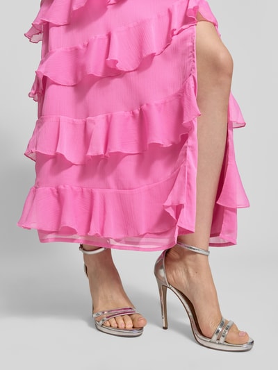 VILA Midikleid mit Volants Modell 'LUNA' Pink 3