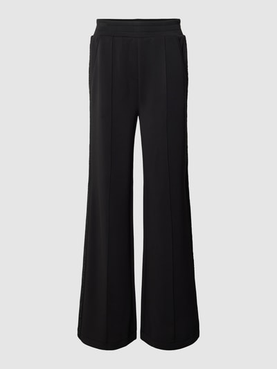 comma Casual Identity Stoffhose mit fixierten Bundfalten Metallic Black Melange 2