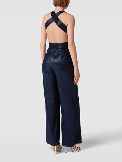 V.M. Jumpsuit mit Effektgarn Marine 5