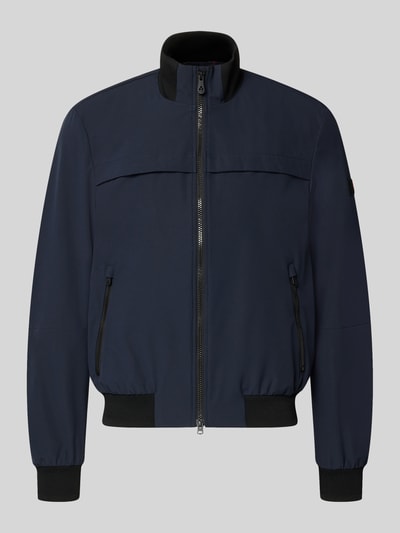 Productfoto, Jacke mit Stehkragen Modell 'POTOSI' van Peuterey, donkerblauw, materiaal-mix met stretch, regular fit, tweewegritssluiting.