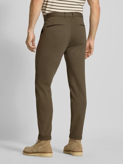 Lindbergh Slim fit broek met steek- en achterzakken Olijfgroen - 5