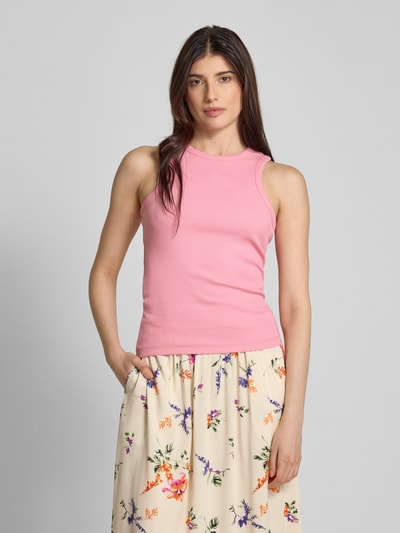 Tom Tailor Denim Regular Fit Tank Top aus Feinripp Pink 4
