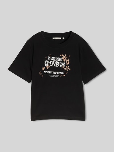 Tom Tailor Denim Regular Fit T-Shirt aus reiner Baumwolle Black 2