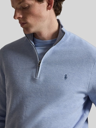 Polo Ralph Lauren Troyer o kroju regular fit z czystej bawełny Jasnoniebieski 3