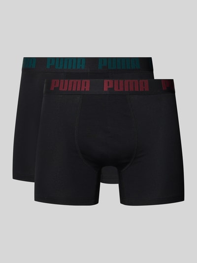PUMA Boxershort met elastische logo in band in een set van 2 stuks Zwart - 1