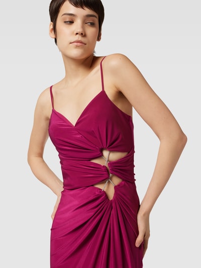 TROYDEN COLLECTION Maxikleid mit Cut Outs Fuchsia 3