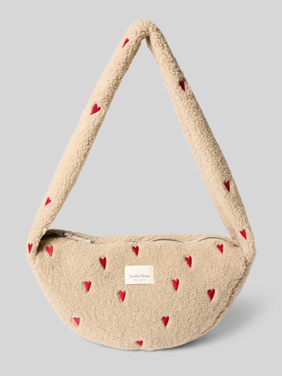 STUDIO NOOS Shoulder Bag mit Teddyfell Modell 'Hearts' Offwhite 2