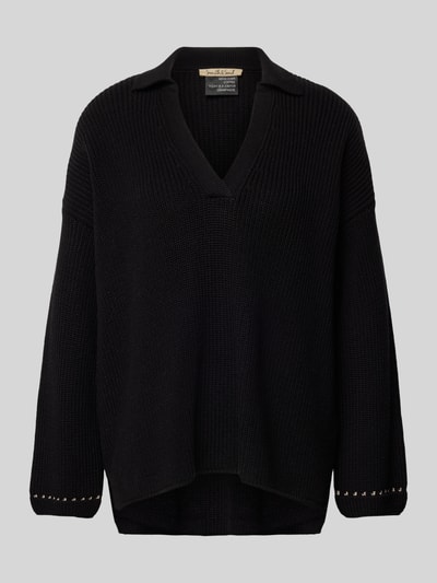 Smith and Soul Gebreide pullover met V-hals Zwart - 2