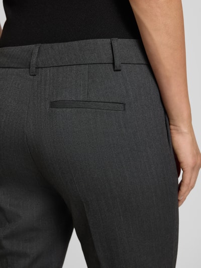 Christian Berg Woman Selection Spodnie do garnituru o kroju slim fit w kant Antracytowy 3