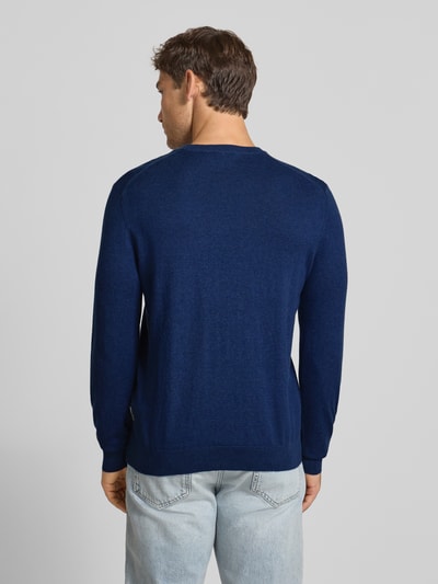Casual Friday Regular fit gebreide pullover met kasjmier, model 'Halfdan' Blauw - 5