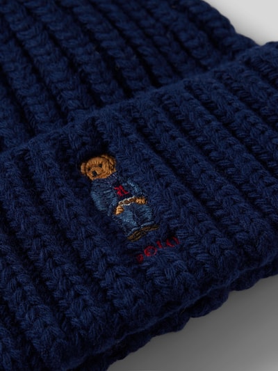 Polo Ralph Lauren Czapka z pomponem i detalem z logo Granatowy 2