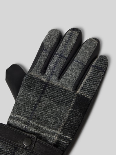 Barbour Handschuhe mit Druckknopfverschluss Modell 'NEWBROUGH' Anthrazit 3