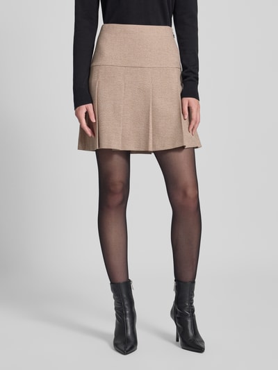 HUGO Regular Fit Mini-Rock mit Viskose-Anteil Modell 'RENORE' Sand 4