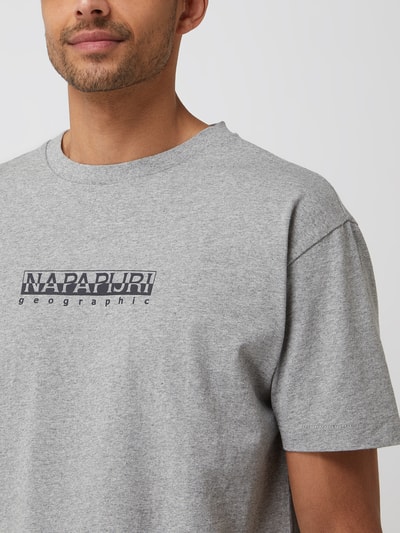 Napapijri T-Shirt mit Logo Modell 'Box' Silber 3