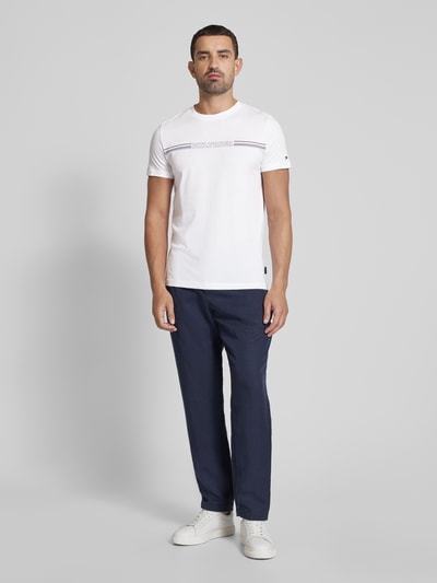 Tommy Hilfiger T-Shirt mit Label-Print Weiss 1