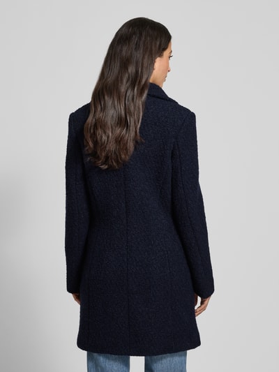 Milo Coats Lange jas met knoopsluiting, model 'LISETTE' Marineblauw - 5