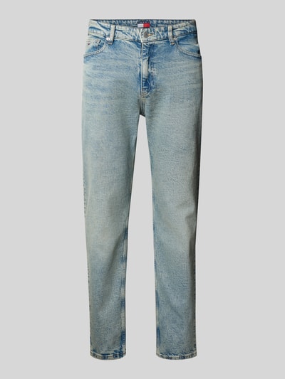 Tommy Jeans Slim Fit Jeans aus Baumwoll-Mix mit Logo-Stitching Modell 'RYAN' Hellblau 1