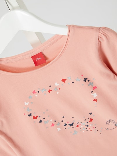 s.Oliver RED LABEL Longsleeve mit Logo-Print  Rose 2