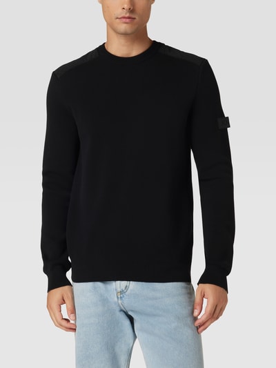 JOOP! Collection Strickpullover mit Logo-Patch Black 4