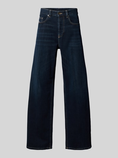 Diesel Jeansy o kroju baggy z denimu z ciemnym wykończeniem model 'H-JEANS' Jeansowy niebieski 2