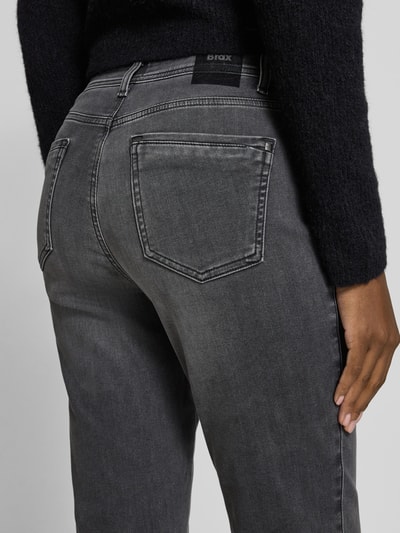 Brax Straight fit jeans met steekzakken, model 'CAROLA THERMO' Donkergrijs - 3