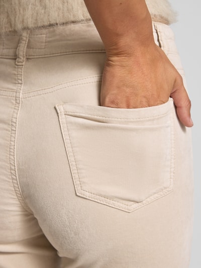 Marc Cain Slim fit broek in 5-pocketmodel Zand - 3