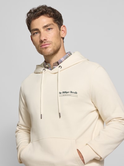 Tommy Hilfiger Regular Fit Hoodie aus reiner Baumwolle Offwhite 3