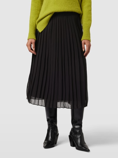 ICHI Midirok met plissévouwen, model 'Nally' Zwart - 4