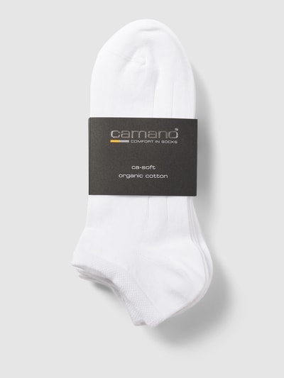 camano Sneakersocken mit Rippenbündchen im 7er-Pack Modell 'Soft' Weiss 3