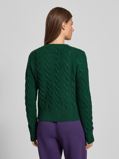 Polo Ralph Lauren Kurtka z dzianiny z mieszanki wełny i kaszmiru ze ściegiem warkoczowym Ciemnozielony 5