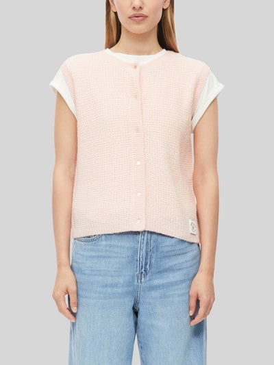 s.Oliver RED LABEL Gebreid jack van alpaca met labelpatch Rosé - 3