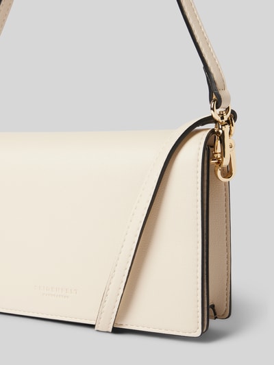 Seidenfelt Handtasche mit Label-Detail Modell 'Birsta' Ecru 3