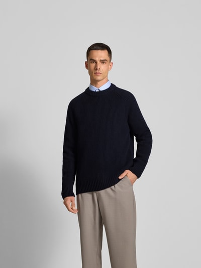 Closed Wollpullover in Strick-Optik Dunkelblau 4