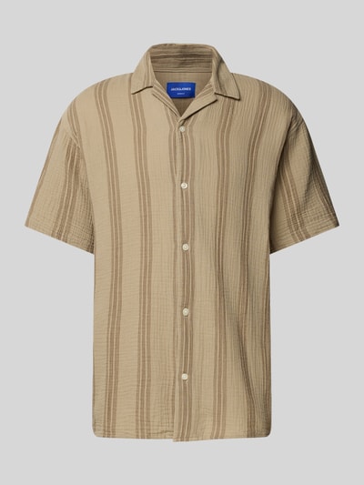 Jack & Jones Relaxed Fit Freizeithemd mit Umlegekragen Beige 2