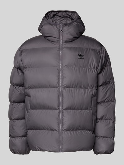 adidas Originals Kurtka pikowana o kroju regular fit z wyhaftowanym logo model ‘COMMERCIAL’ Antracytowy 2