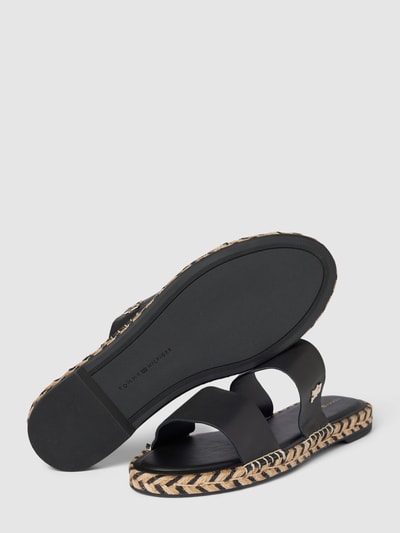 Tommy Hilfiger Sandalen van leer met labelapplicatie Zwart - 3