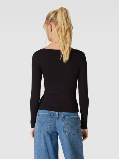 Tommy Jeans Longsleeve mit Feinripp Black 5